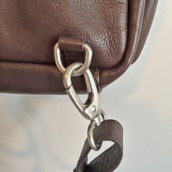 Gianni Conti Leather Unisex Backpack Brown - Picture 4 of 14